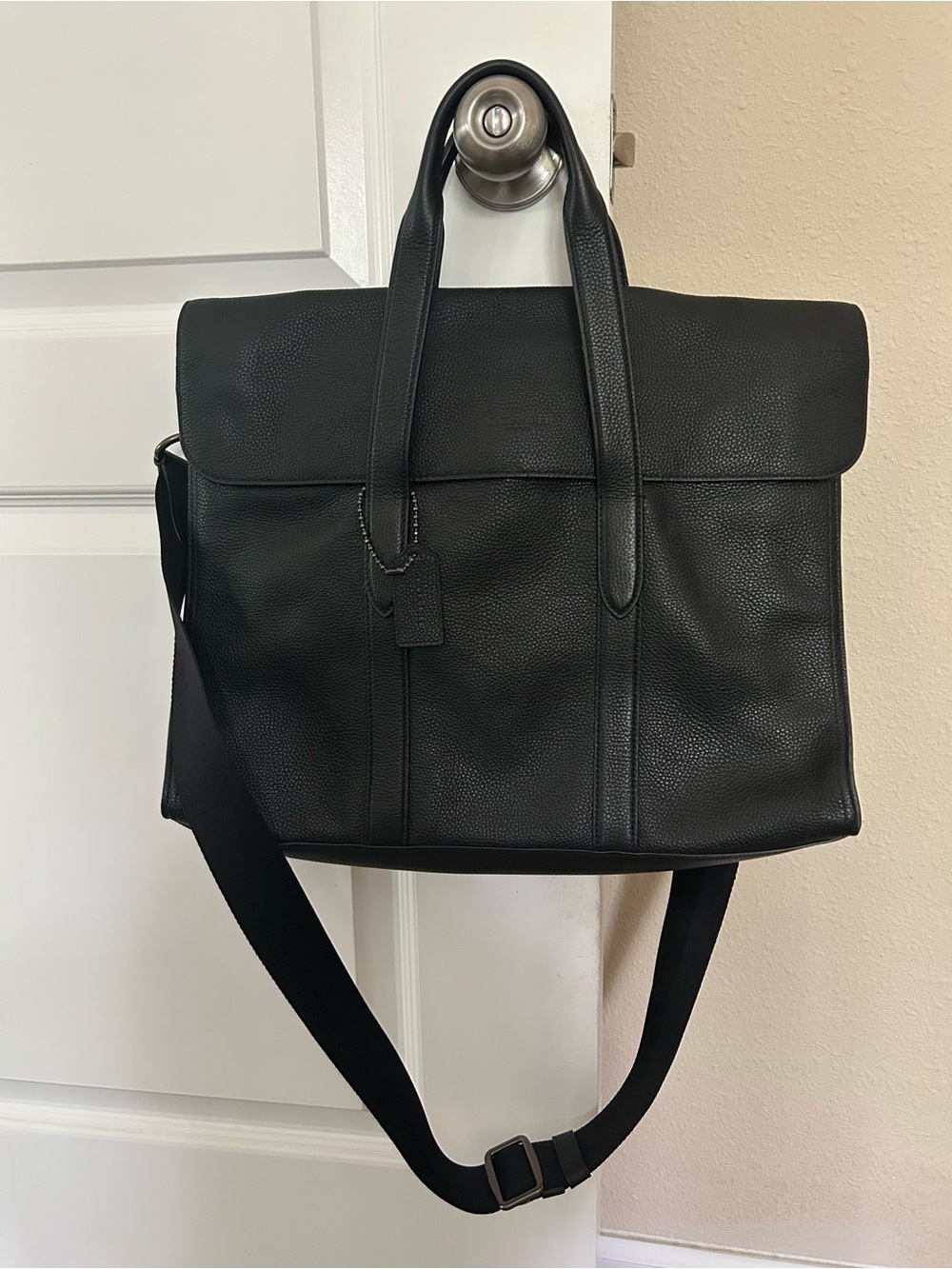 Coach Metropolitan Portfolio Laptop Leather Briefcase Messenger Bag Work Tote